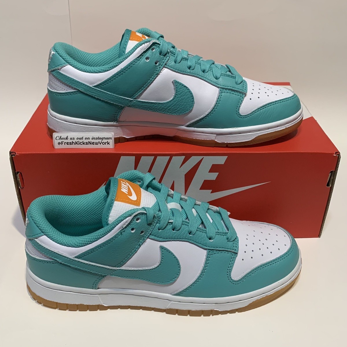 Nike Dunk Low Teal Zeal Women's Size 9.5 / 7Y Youth New DV2190-100