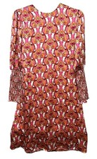 Vintage Millennium Long Sleeve Floral Psychedelic Dress Womens Size Small New