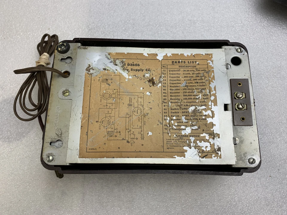 VINTAGE Wizard Bakelite Model D2606 Handi Talk Intercom Western Auto Supply 1940 - Image 3 of 4