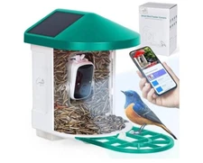 Smart Bird Feeder with Camera AI ldentify 11000+ Bird, Solar Powered, Wireless