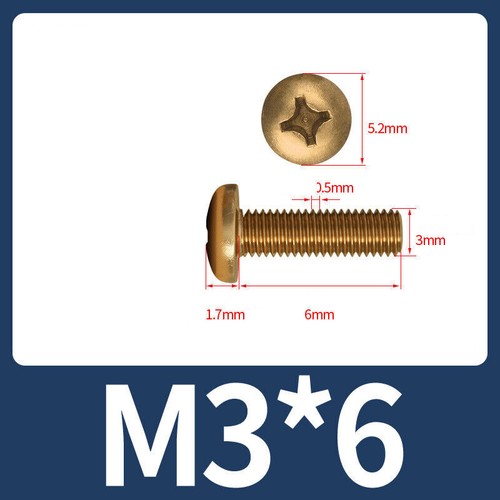 Viti a testa tonda M2 M2,5 M3 M4 M5 M6 M8 ottone Phillips macchina bullone a vite - Foto 21 di 74