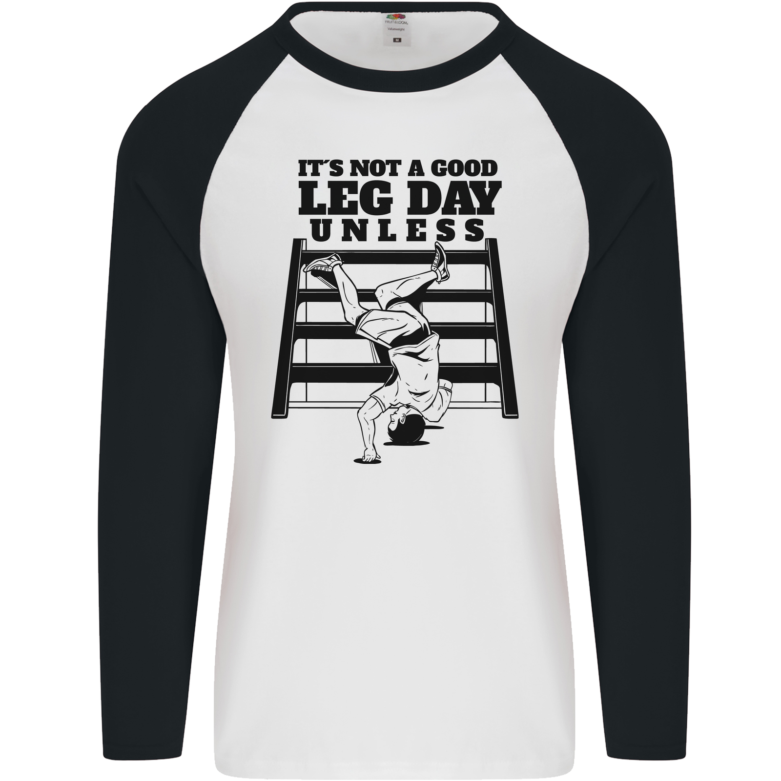 Leg Day Funny Bodybuilding Gym Training Mens L/S Baseball T-Shirt