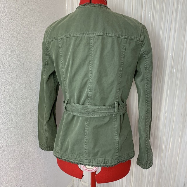 BANANA REPUBLIC Womens Utility Military Safari cargo Jacket Olive Army