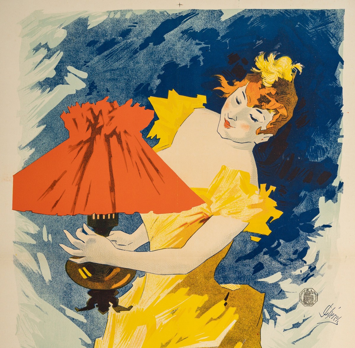 チャー Cher 全身ポスター 大型 594mm×1680mm Original Belle Epoque Poster, Cheret, Saxoleine, Oil Lamp
