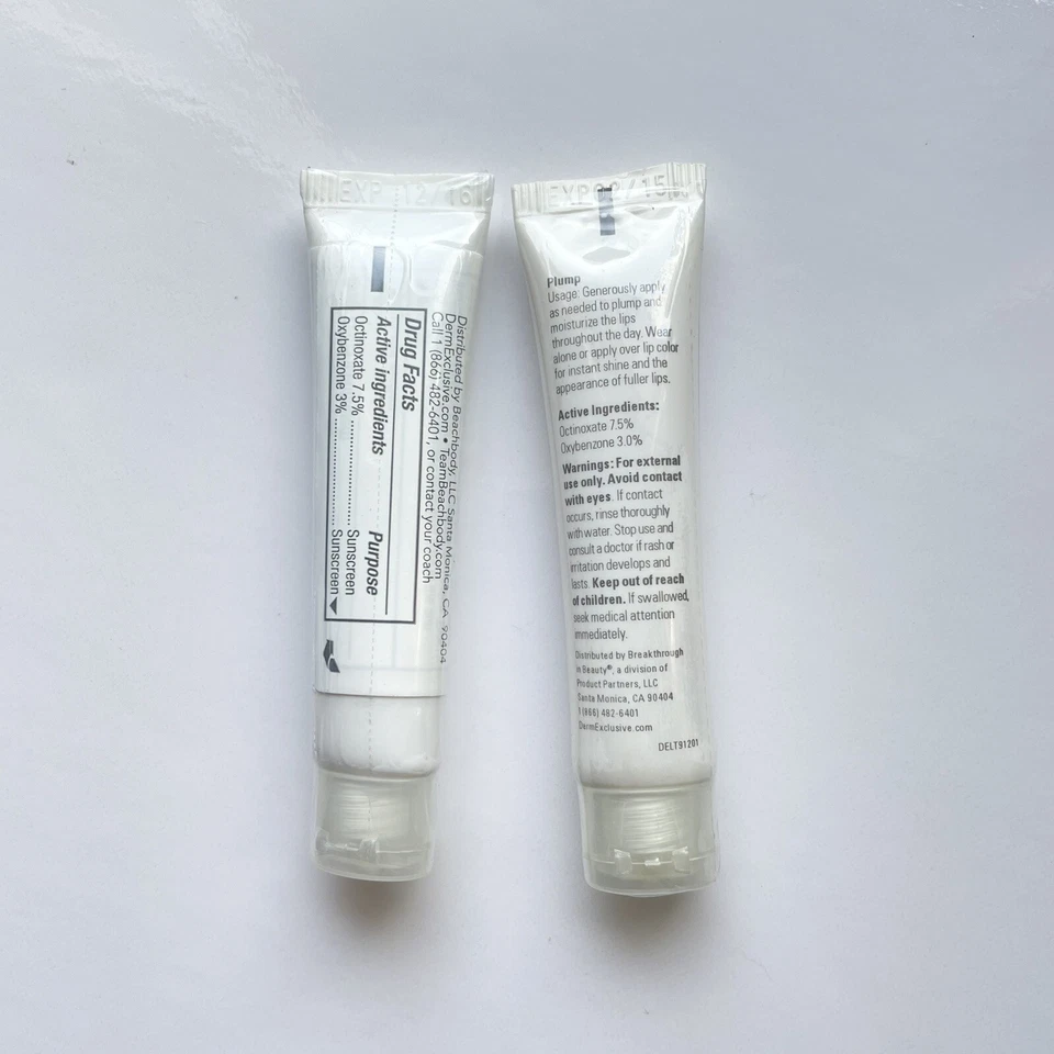 2x Derm Exclusive AM/PM Volume Lip Therapy 0.33 fl oz SPF 15 New Sealed Exp 2016 - Image 2 of 3