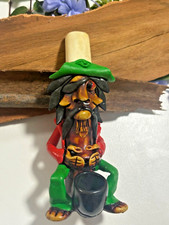 Ceremony Rasta Man Shamanic Handcrafted Bone Smoking Standpipe 12cm Au Seller
