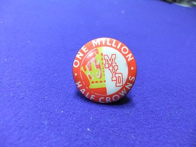 Blechabzeichen Charity Appell One Million Half Crowns Myd Jugendherbergskasse 60er Jahre 