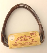Vintage Purse handle NOS Purse N Able Double Dee Fashion Handle  Tortoise Brown