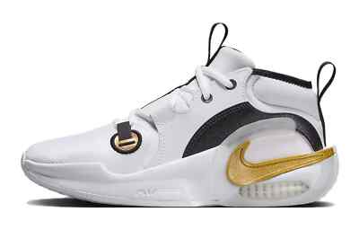 New Nike Air Zoom Crossover 2 Mid White Metallic Gold -FB2689-100-Girl's (Y 7 )