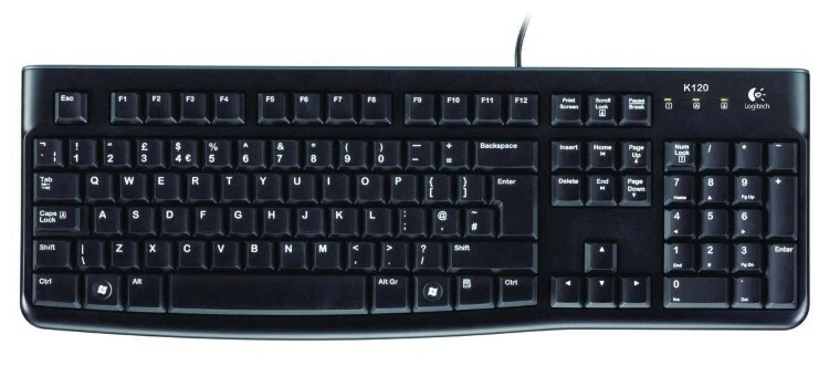 TASTIERA USB LOGITECH K120 ITALIAN 920-00002492 COLORE NERO QWERTY ITALIANA - Immagine 4 di 4