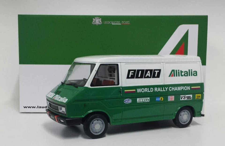 MODELLINO 1/18 CAMION FURGONE FIAT 1977 ASSISTENZA AUTO RALLY LANCIA LAUDORACING - Immagine 2 di 4