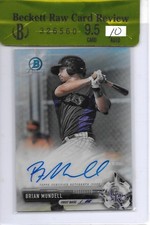 2017 Bowman Chrome Draft BRIAN MUNDELL AUTO REFRACTOR RC /499 BGS 9.5 GEM MINT!