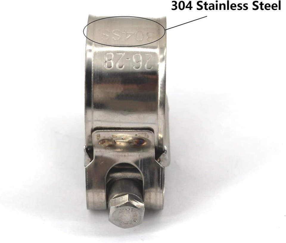 304 Stainless Steel T-Bolt Hose Clamps – Size 32-35mm, Pack Of 6, For Automotive & Plumbing - View #12