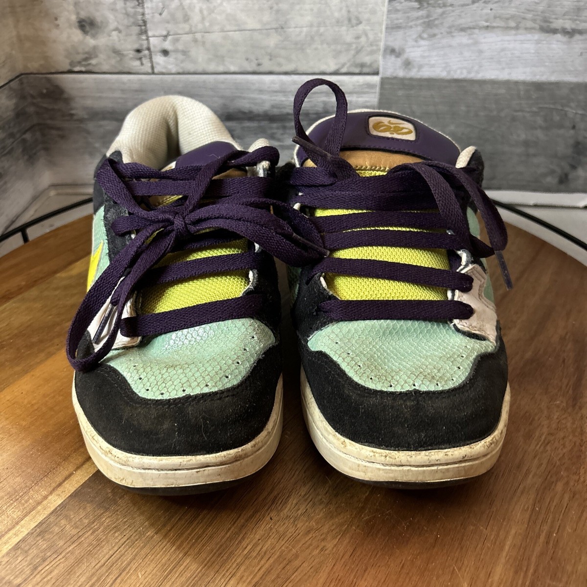 Nike Air Mogan Puffy Tongue Skate Shoes Sneakers Teal Black