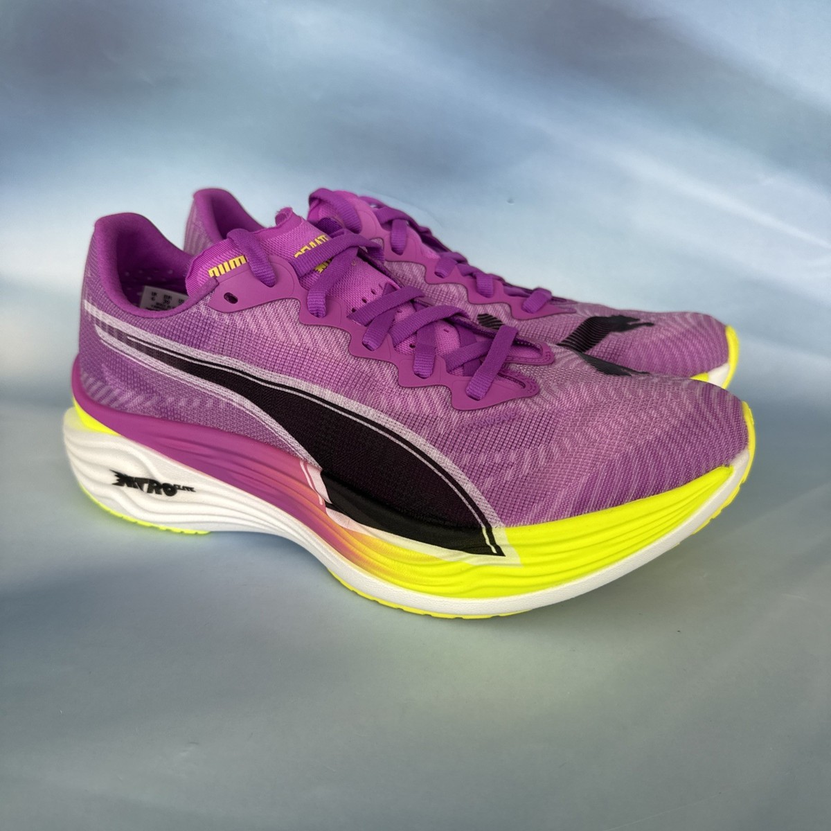 Puma Deviate Nitro Elite 3 Mens Running Shoes Purple Carbon Plated 
