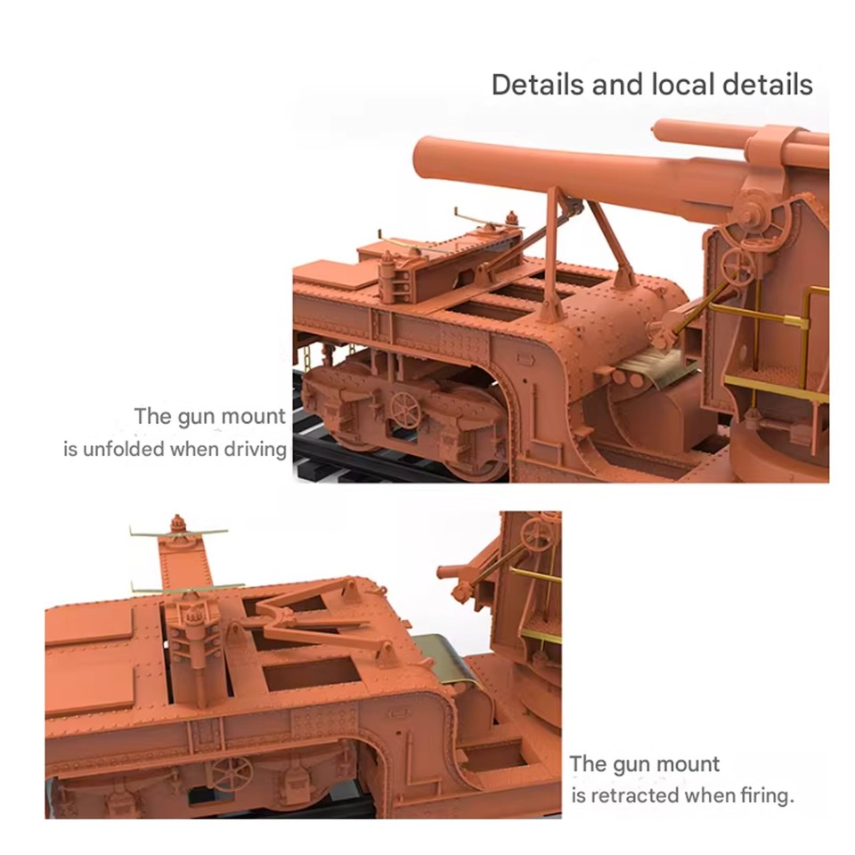 Howitzer Train Shell QW-model 1/72 British Ordnance 12 Inch Railway Howitzer Armored Train ...