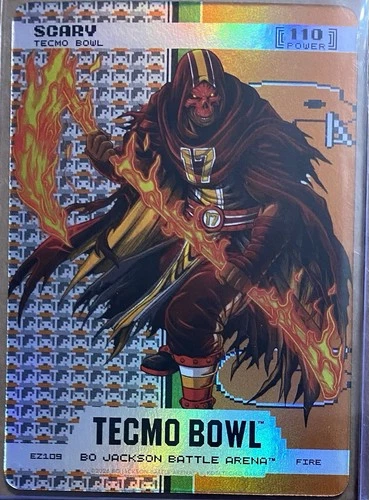 Scary 2026 Bo Jackson Battle Arena Tecmo #EZ109 Endzone Battlefoil Fire