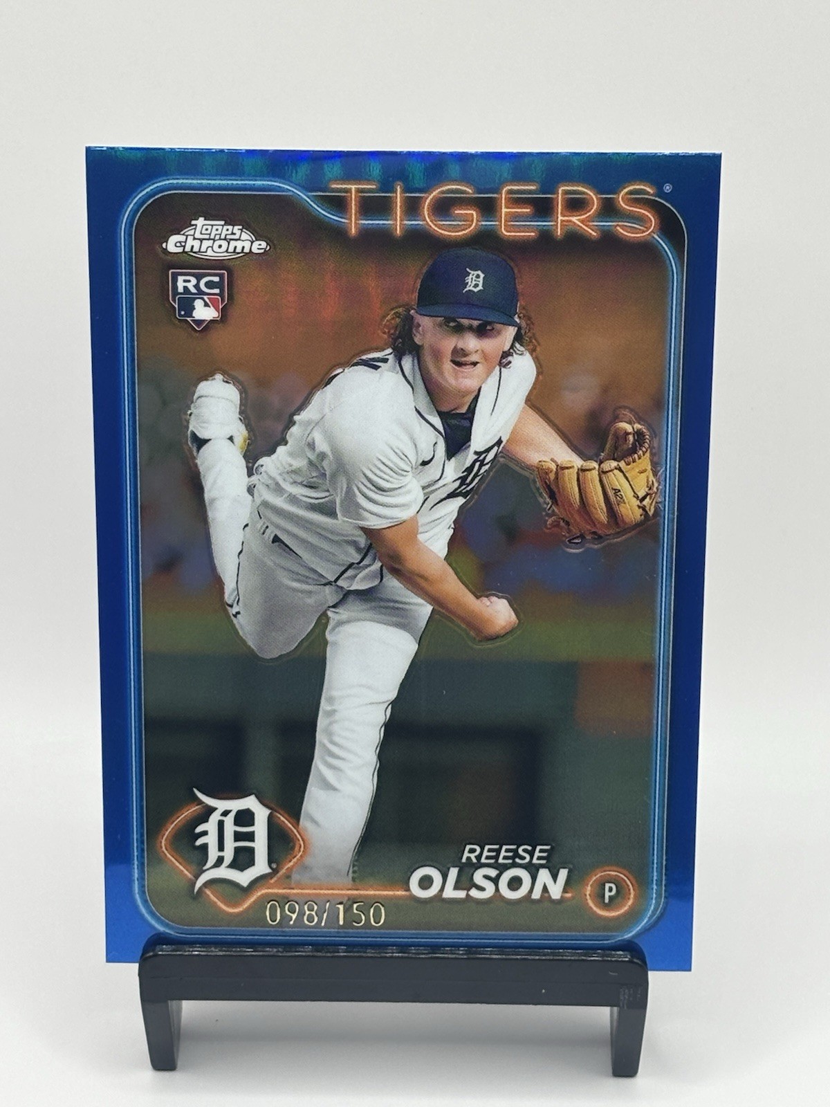 2024 Topps Chrome Reese Olson /150 RC Rookie #40 True Blue Detroit Tigers