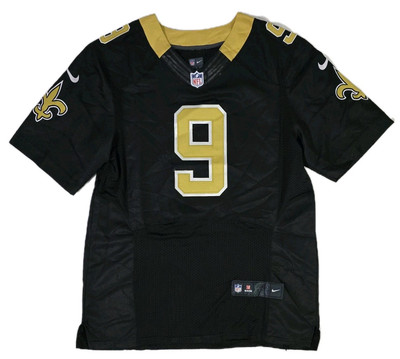 Nike On Field DREW BREES #9 New Orleans Saints Black NFL Jersey