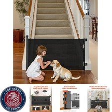 Retractable Baby Gate with Escape-Proof Design - 56.3