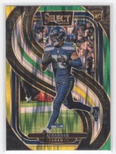 #103 2024 Select Premier YELLOW GREEN SHOCK  AJ Barner RC Seahawks