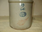 Red Wing 2-gallon Crock Large Wing Mis-Marked Rare. Must See!
