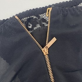 Agent Provocateur Sally Black Zipper Brief AP2 Small New