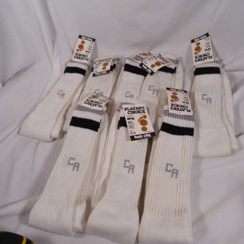 Vintage Twin City Player Choice Tube Socks Lot 8 Pairs CA Logo White Black 9-14