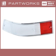 Rücklichtglas für PORSCHE 911 F/G '69-'89 WEIß-ROT CHROM-RAND LINKS