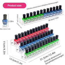 3 Tier Acrylic Nail Polish Organizer Rack Clear Display Stand