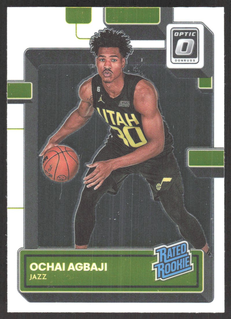 Donruss Optic Rated Rookie Ochai Agbaji #205 Utah Jazz Basketball Card