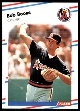 Bob Boone 1988 Fleer #485 California Angels MLB READ FREE SHIPPING AutographDen