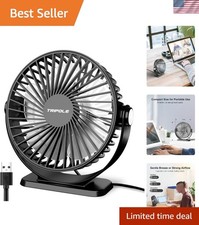 Quiet 5-Inch USB Desk Fan with Strong Airflow - Perfect for Bedroom or Office
