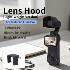 Lens Hood for Insta360 Luna Pro,Lightweight Light Shield, Snap-On Sunshade Cover