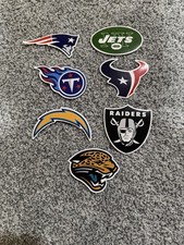 NFL AFC Vinyl Sticker Lot Of 7 Teams