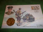Mercury FDC & Coin  1994 50th Anniversary D-Day  & Isle of man crown