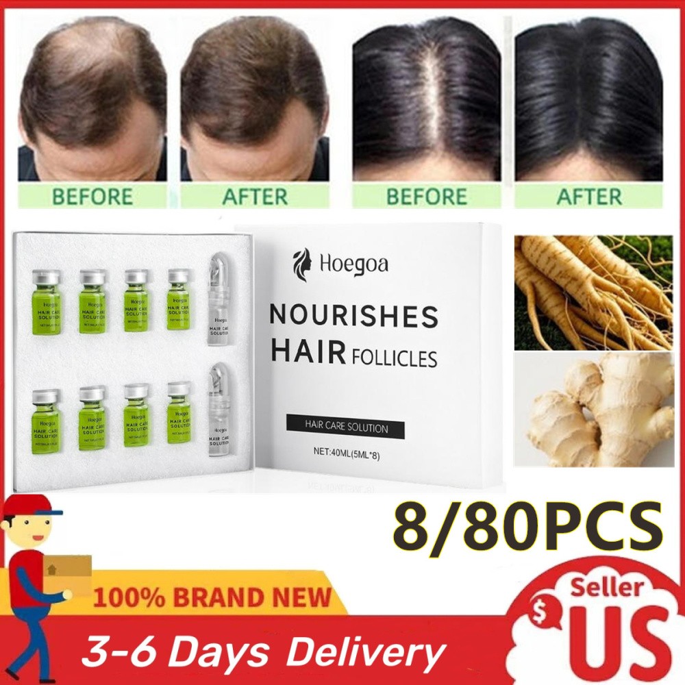 8Pcs Hair Growth Micro Needling Hair Loss Serum Follicle Care Nourishing Scalp