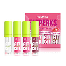 4Pcs Lip Gloss Oil Set, Hydrating Lip Glow Oil Lipgloss Lipoil Set for Women Gir
