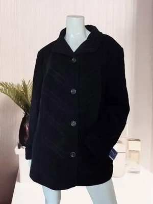 NP169   Isabell Schmitt Damen Designer Wolljacke oversized schwarz Größe 26 (XL)