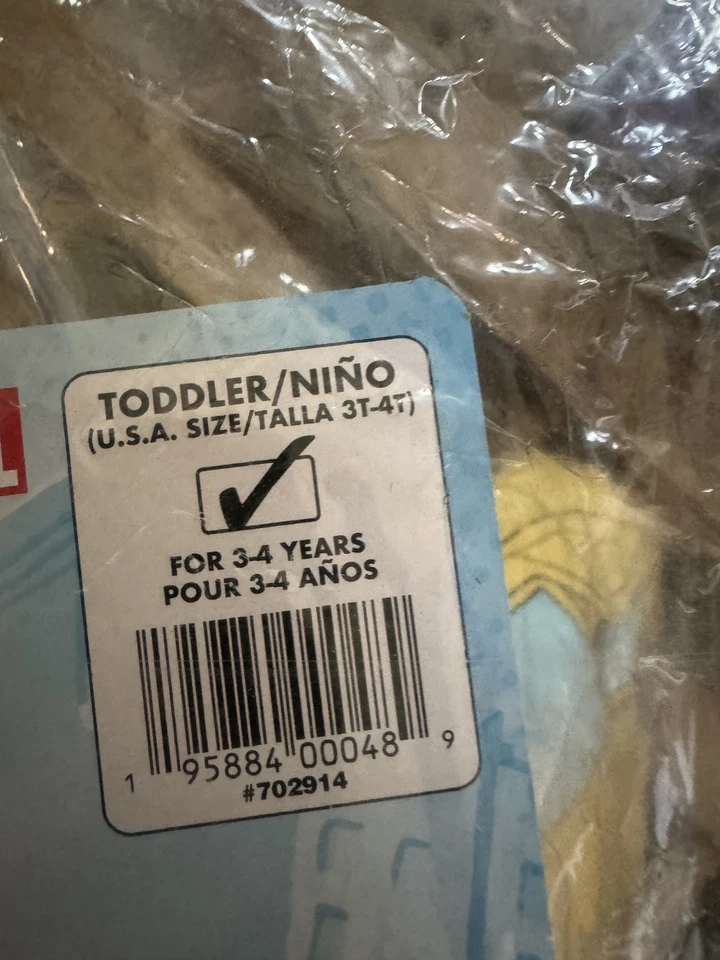 Deluxe Captain America Toddler Costume Size 3T/4T Padded Jumpsuit/Mask /Shield - Image 3 of 4