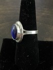 Vintage 925 Sterling Silver Blue Sapphire Ring Oval Signed "ALEX" Sz 7.25 — photo 5