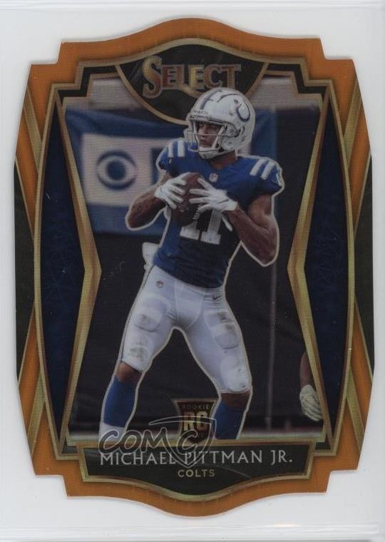 2020 Select Premier Level Orange Prizm Die-Cut Michael Pittman Jr Rookie RC 1k9t