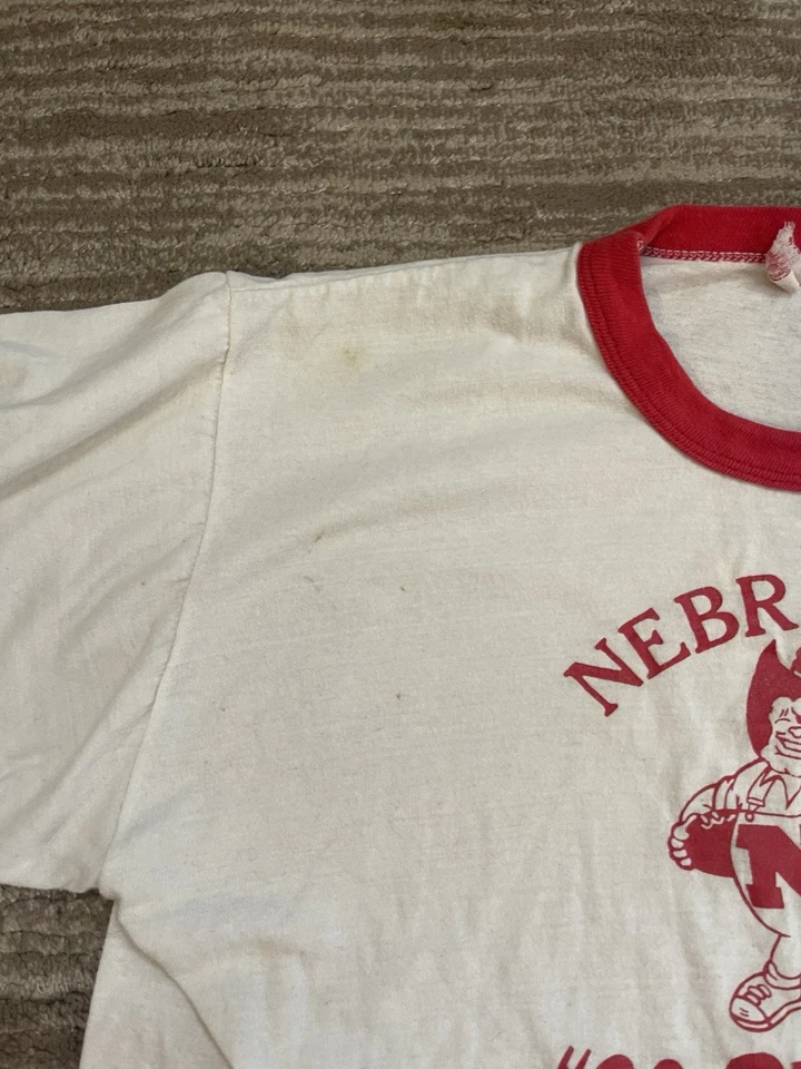 Vintage 80's University Of Nebraska Cornhuskers Herbie XL Single Stitch T Shirt - Image 3 of 4