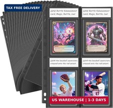 Top Loader Sleeves 4 Pocket, 20 Pack Toploader Binder Pages for 3x4 Baseball Car