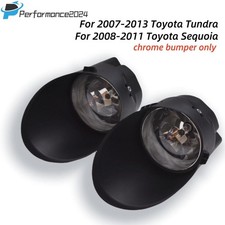 Pair For 2007-2013 Toyota Tundra 2008-2011 Sequoia Fog Lights Bumper Lamps