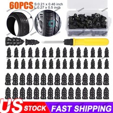 61X Tire Vacuum Repair Screw Rubber Nail Plug Car Tyre Puncture Repair Kit US