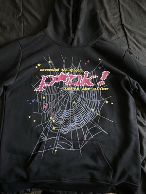 トップス Sp5der p!nk hoodie Black Pink P*nk! Sp5der Hoodie Size Large Men's New | eBay
