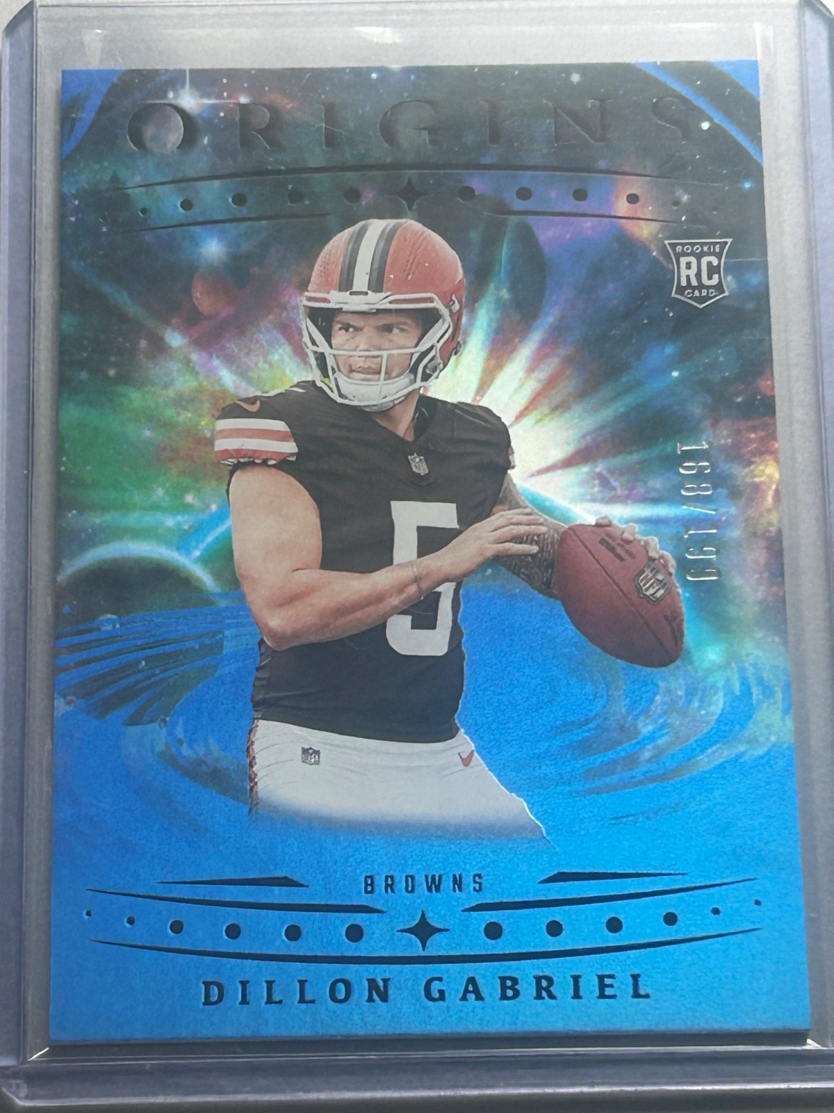 2025 Panini Origins Dillon Gabriel Rookie Blue 168/199 #115