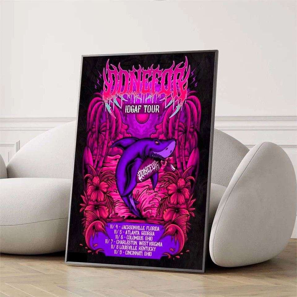 DONEFOR IDGAF Tour 2025 Poster – Official Concert Wall Art Poster - Unframed - Image 3 of 4