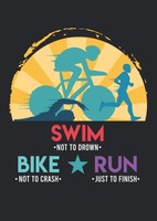 Notizbuch A4 Kariert 120 Seiten Triathlon Design Schreibheft Tagebuch